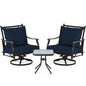 Aoodor 3Pcs Outdoor Swivel Rocking Chair Set