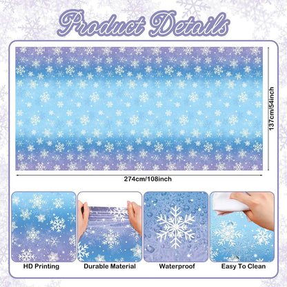 Winter Snowflake Tablecloth Frozen Themed