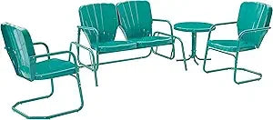 4-piece retro metal outdoor patio furniture set