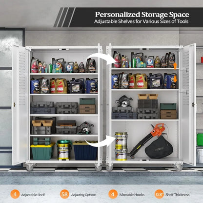 Wide & Deep Garage Storage Cabinet, Metal
