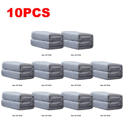 1-10PCS Flannel Fleece Blanket Winter Cozy Soft Blankets