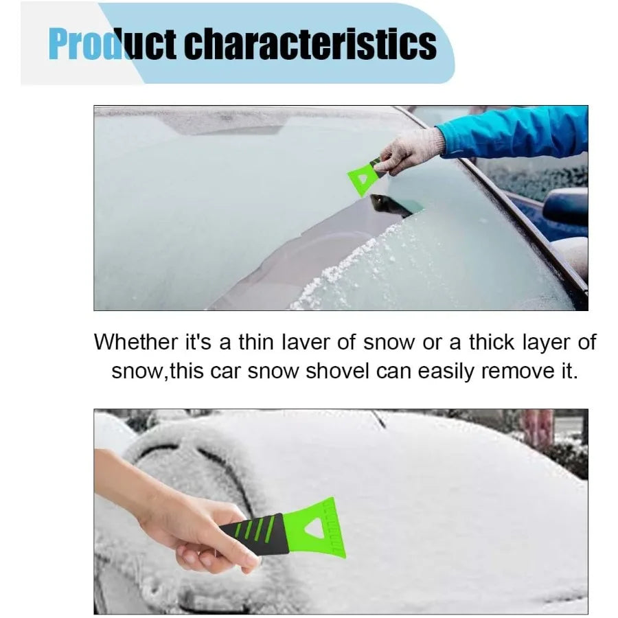 4PCS Ice Scraper for Car Windshield No Scratch Plastic