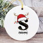 Baby's Christmas Ornament Personalized Initial with Name