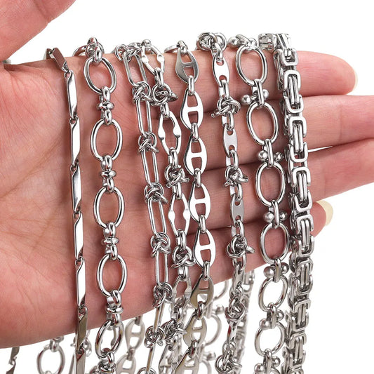 1 meter Stainless Steel Big Chains Handmade Thick Big Chain