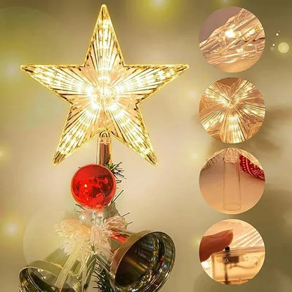 15cm Christmas Tree Decoration Stars Warm White Lights