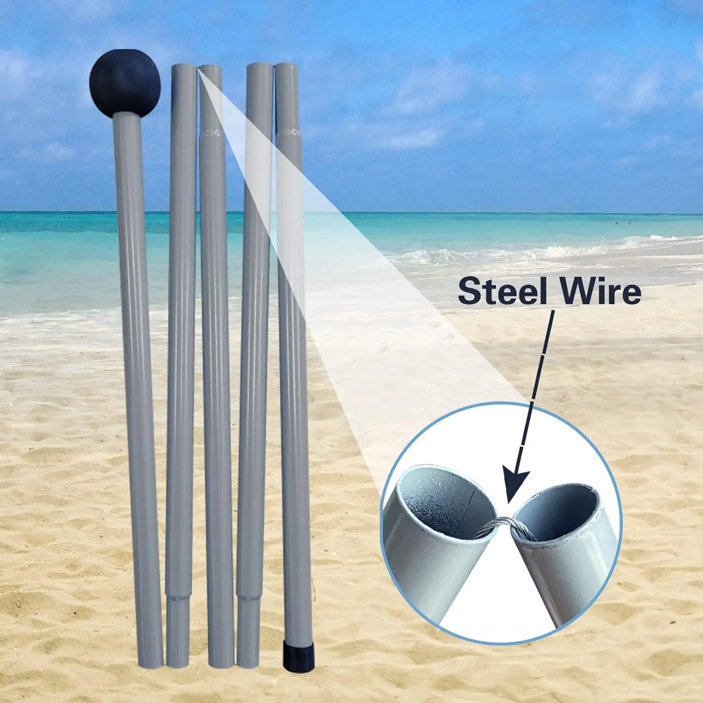 Beach Canopy Beach Tent 11x11 FT Easy to Setup