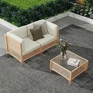 Outdoor Patio Furniture Set, Wicker Outdoor Sectional Set