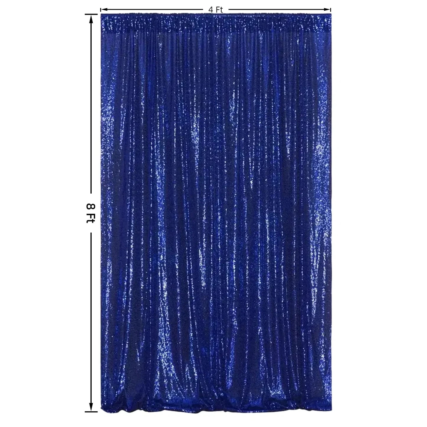 Navy Blue Sequin Backdrop, 1 Panels-4ft x 8ft, Plastic, Photography Background