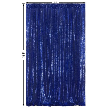 Navy Blue Sequin Backdrop, 1 Panels-4ft x 8ft, Plastic, Photography Background