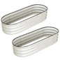 2 Pcs 4.5x2x1ft Oval Raised Garden Bed, Galvanized Raised Beds