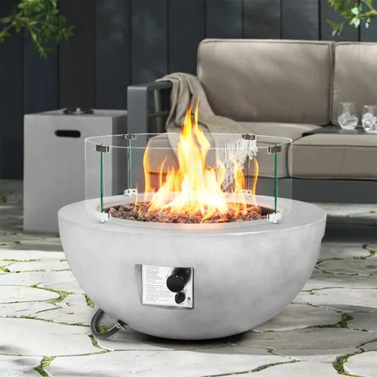 Propane Fire Pit Table with Tank Cover