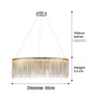 Led Ceiling Chandelier Gold Chains with Remote
