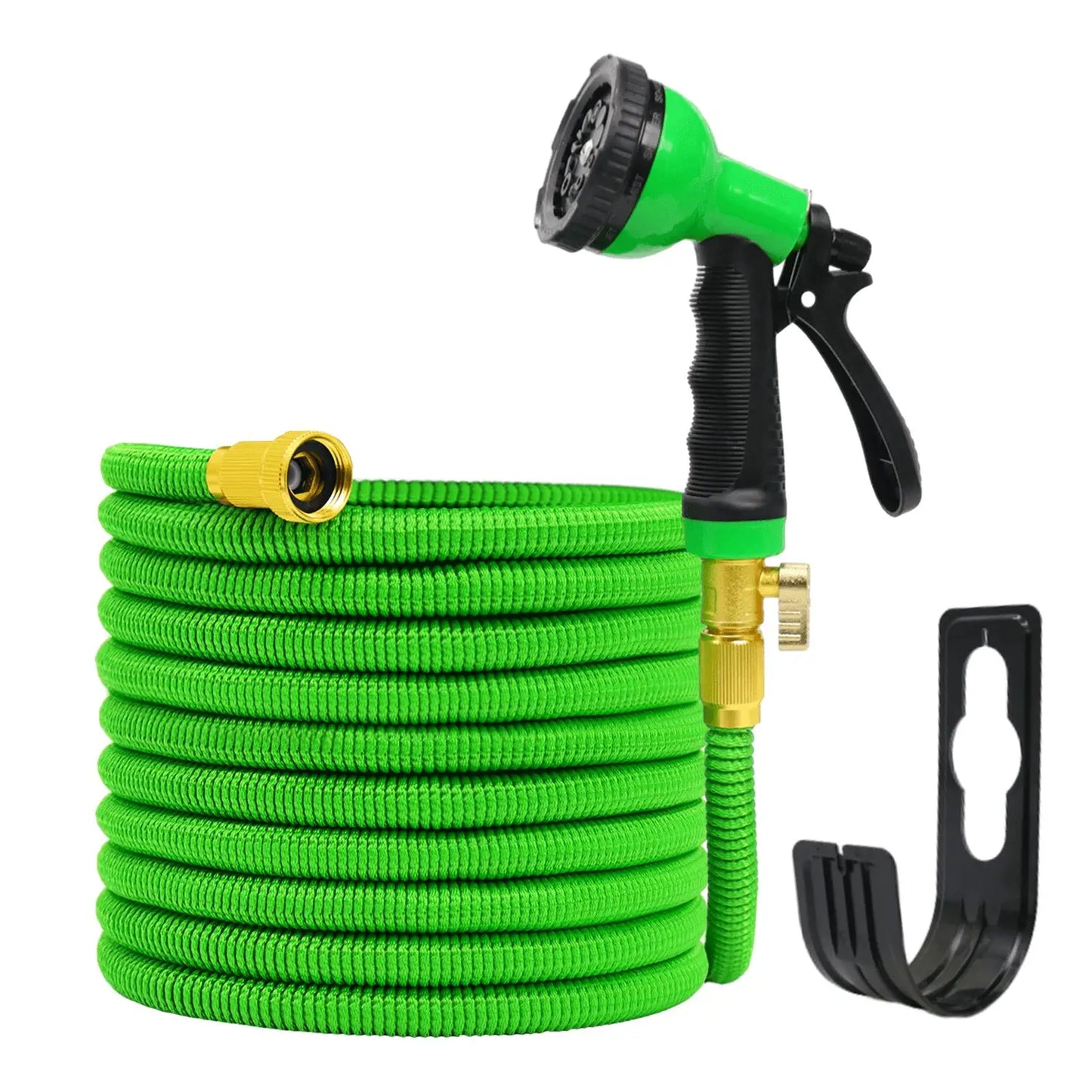 50-100FT Expandable Garden Hose with Holder &10 Spray Nozzle 3/4 inch