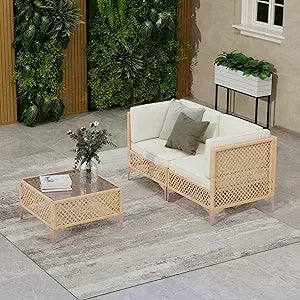 Outdoor Patio Furniture Set, Wicker Outdoor Sectional Set
