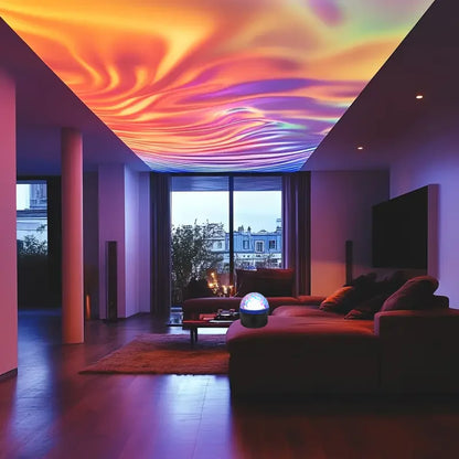 Rotating water wave ambient lighting projector, multi-color selection