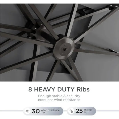 10' X 13' Patio Rectangle Offset Cantilever Umbrella