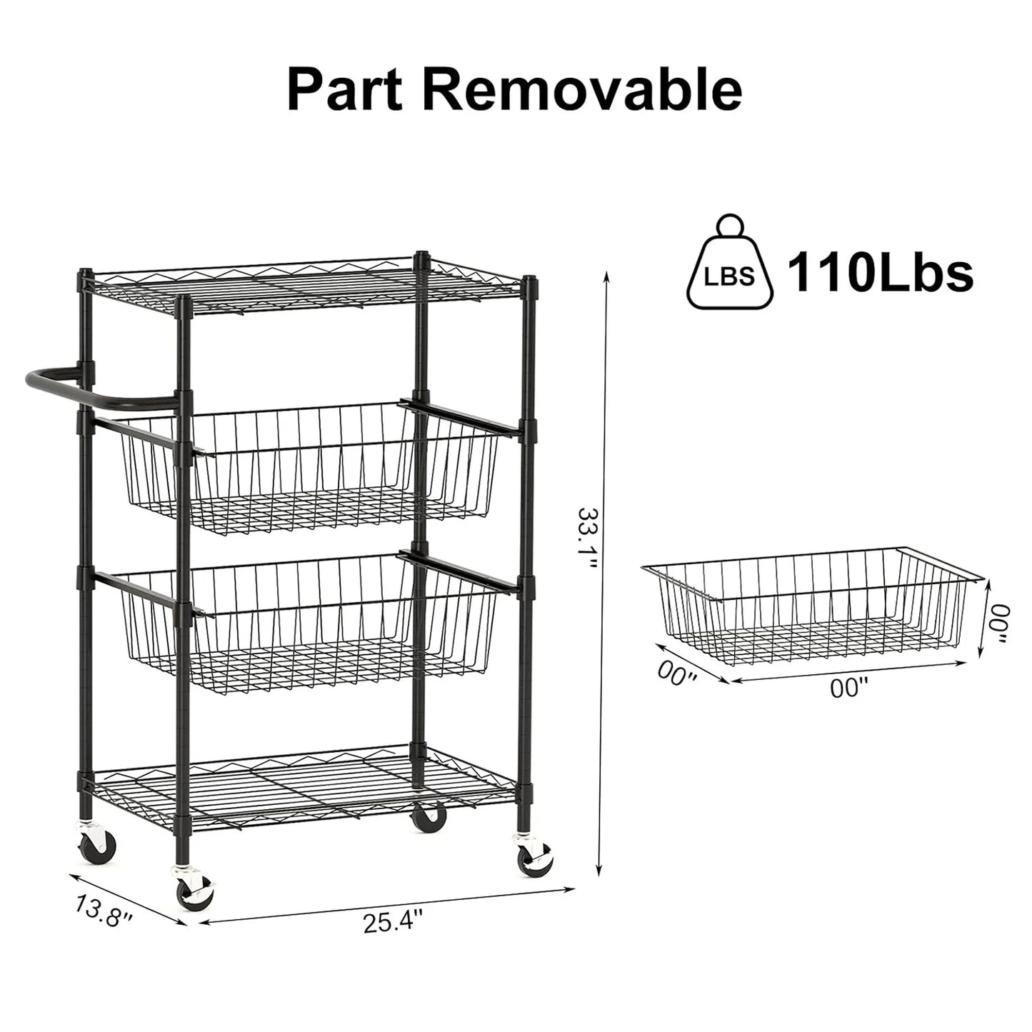 4 Tier Rolling Carts