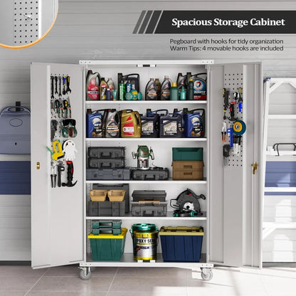 Wide & Deep Garage Storage Cabinet, Metal