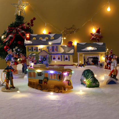 Christmas Ornaments Old Man, Car, House