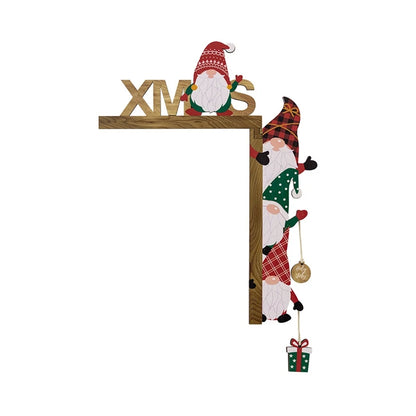 1PC DIY Wooden Door Frame Ornament Christmas Door Corner Frame ps