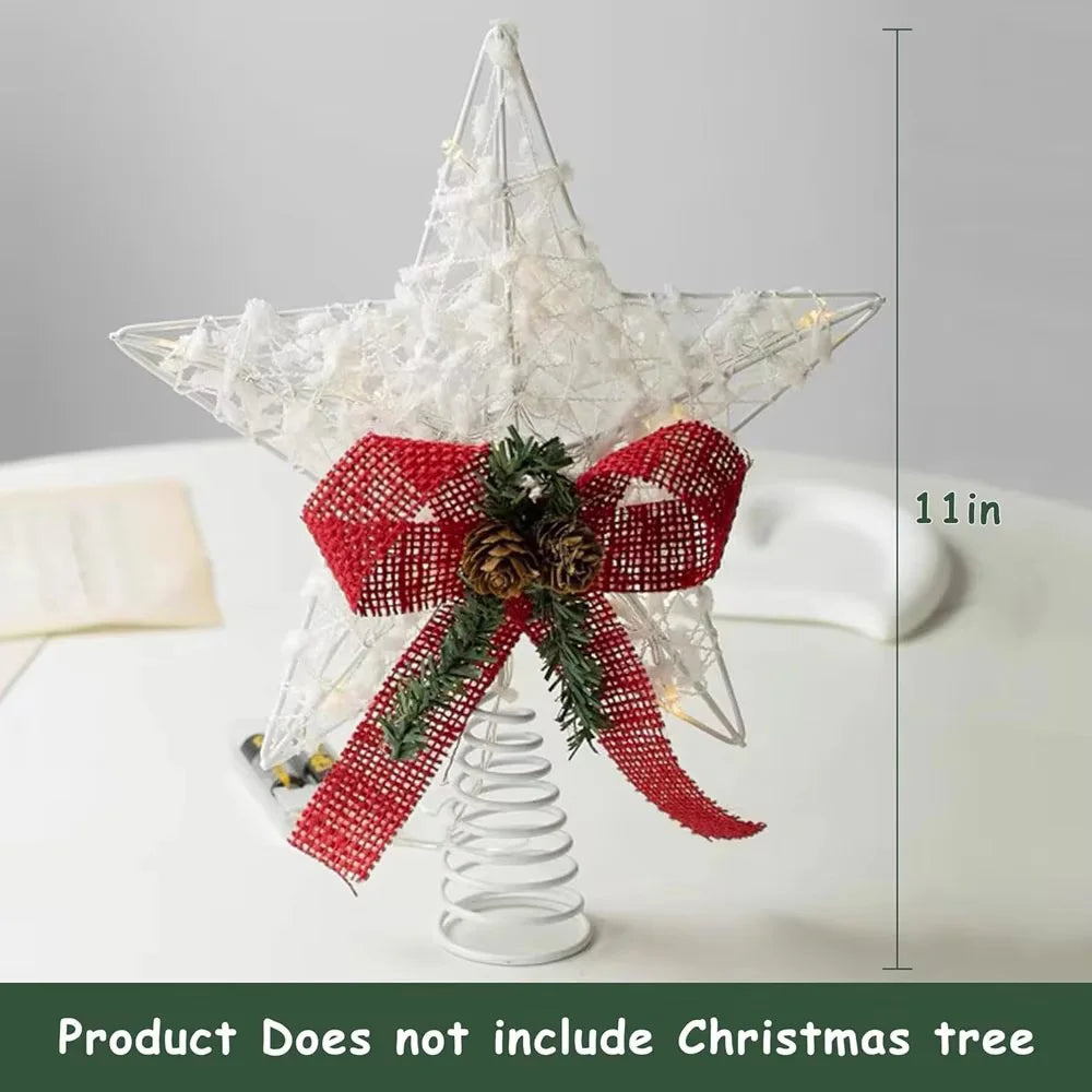 LED Christmas Tree Star Light Topper Battery Operated