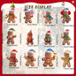 12pcs Christmas Gingerbread Man Ornaments Xmas Tree
