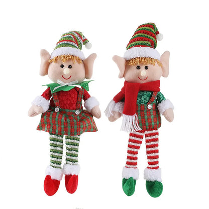 Large size Christmas plush leg elf doll