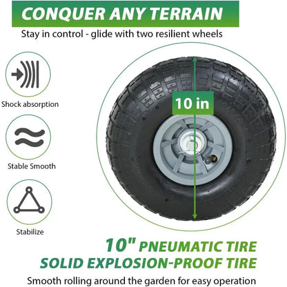 Heavy Duty Garden Hose Reel Cart Holds up to 300 Feet of Hose