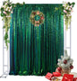 Sequin Backdrop Curtains 1 Pcs 4ftx8ft Iride Green Glitter