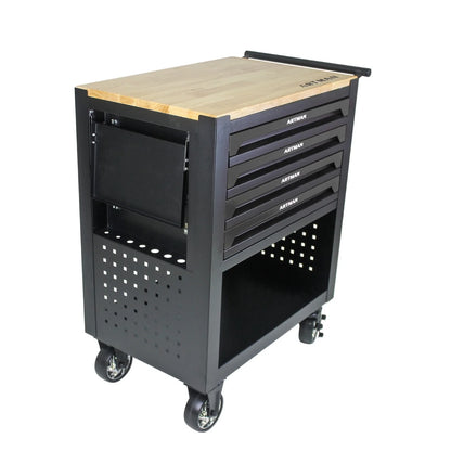 Tool box on wheels, with 4 drawers