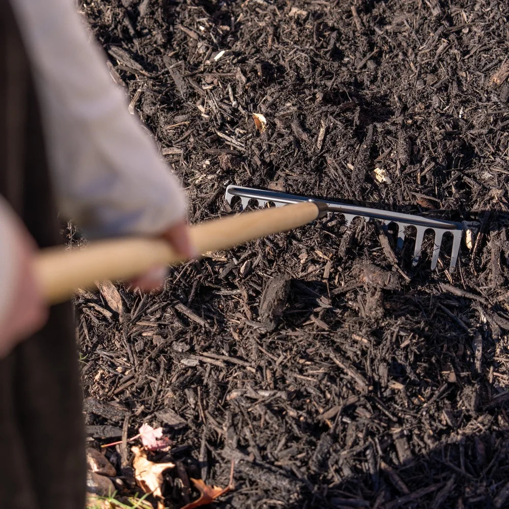 Garden Bow Rake with Curved Head