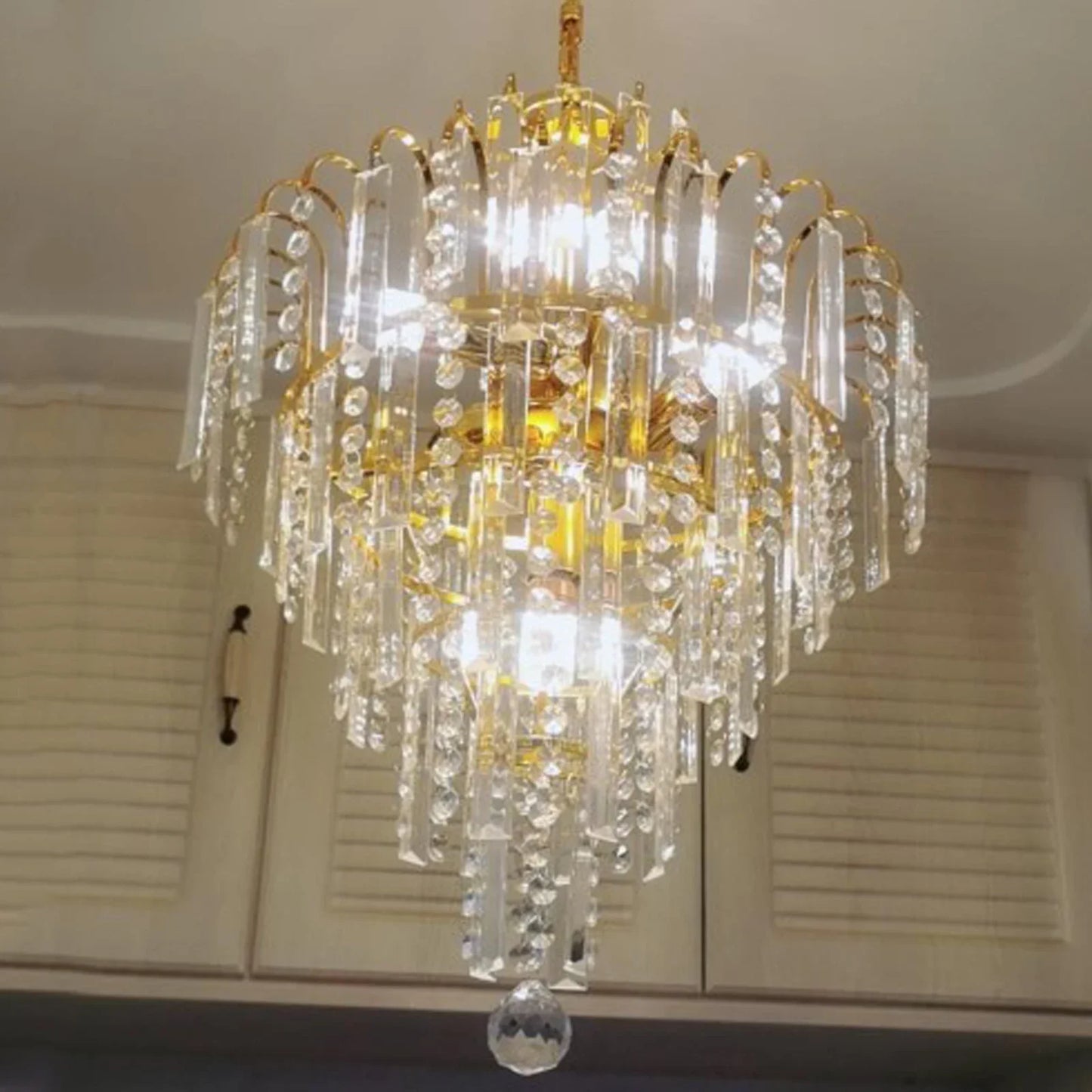 LED Crystal Chandelier, Pendant Fixture Lighting E14 (Not included bulbs)