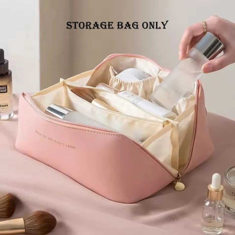 1 set of portable large capacity makeup bag
