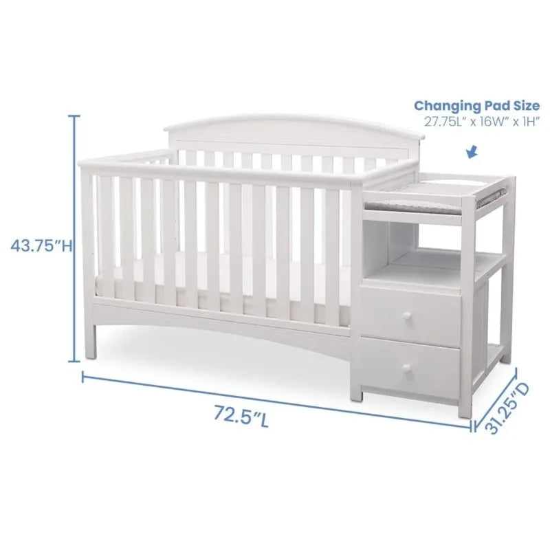 3-in-1 Convertible Crib with Changer
