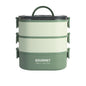 box lunch box, stackable 3-layer food container
