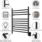 Towel Warmer Wall-Mounted Hardwired Heated Towel Rack Matte Black