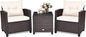 3pcs patio furniture set, rattan wicker
