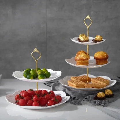 3 Tier Pastry Cupcake Fruit Plate Serving Dessert Holder