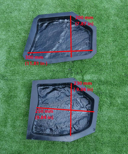 DIY Sold 6 pcs Plastic Molds Flagstone Casting Concrete Paving
