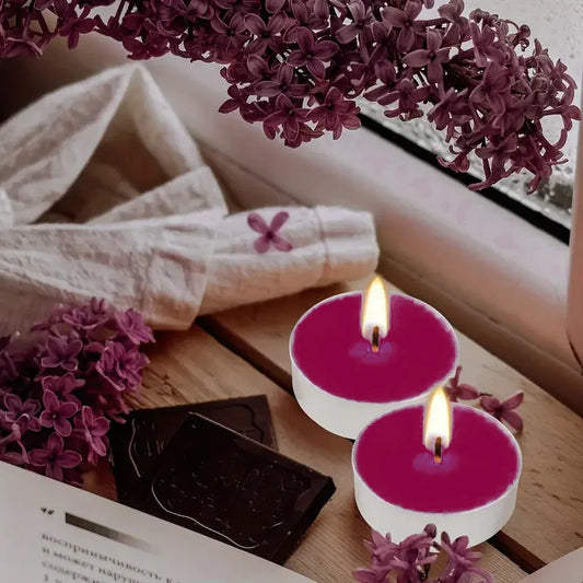 Air Fusion 100 Count Tea Lights Candles Burgundy Berry Blast Scented 2.5 Hours