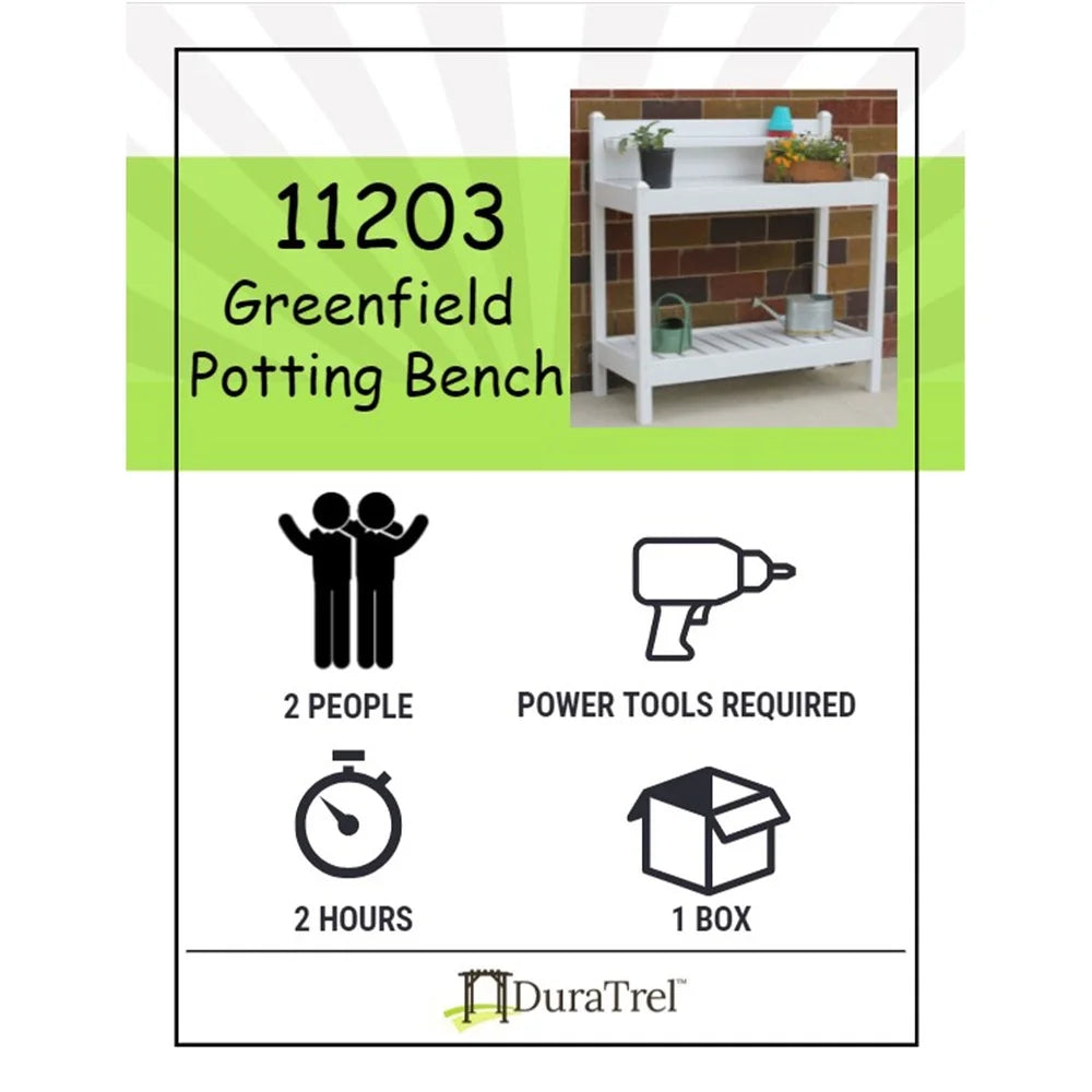 Outdoor Potting Bench with Storage