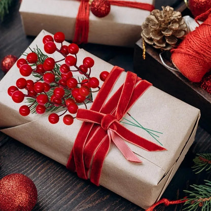 14 Heads Christmas Decoration Artificial Red Berries Bouquets