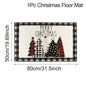 Christmas Kitchen Floor Mats, Plaid Pattern