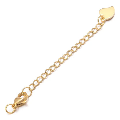 10pcs Stainless Steel Extension Chains Lobster Clasps Connectors