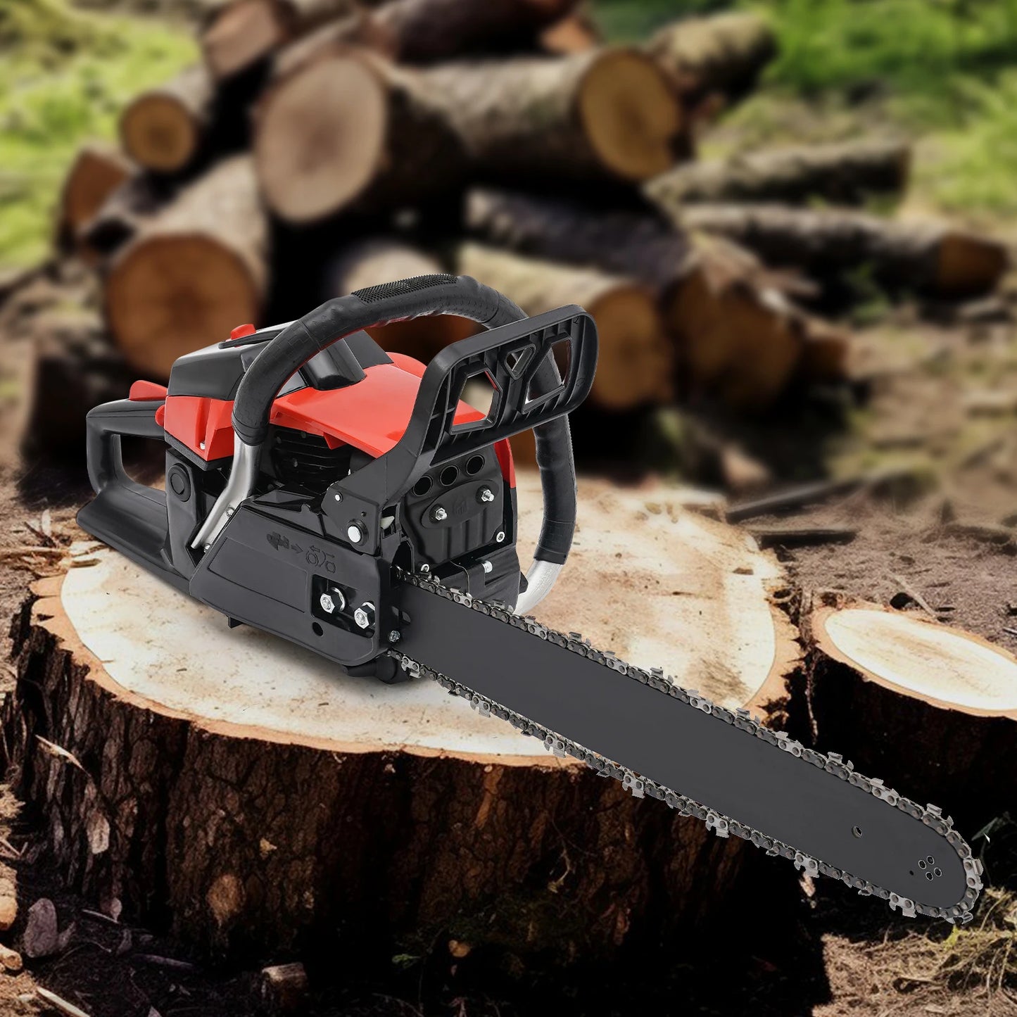 18In Gasoline Chainsaw，2.2Kw High Power  2-Stroke 58CC