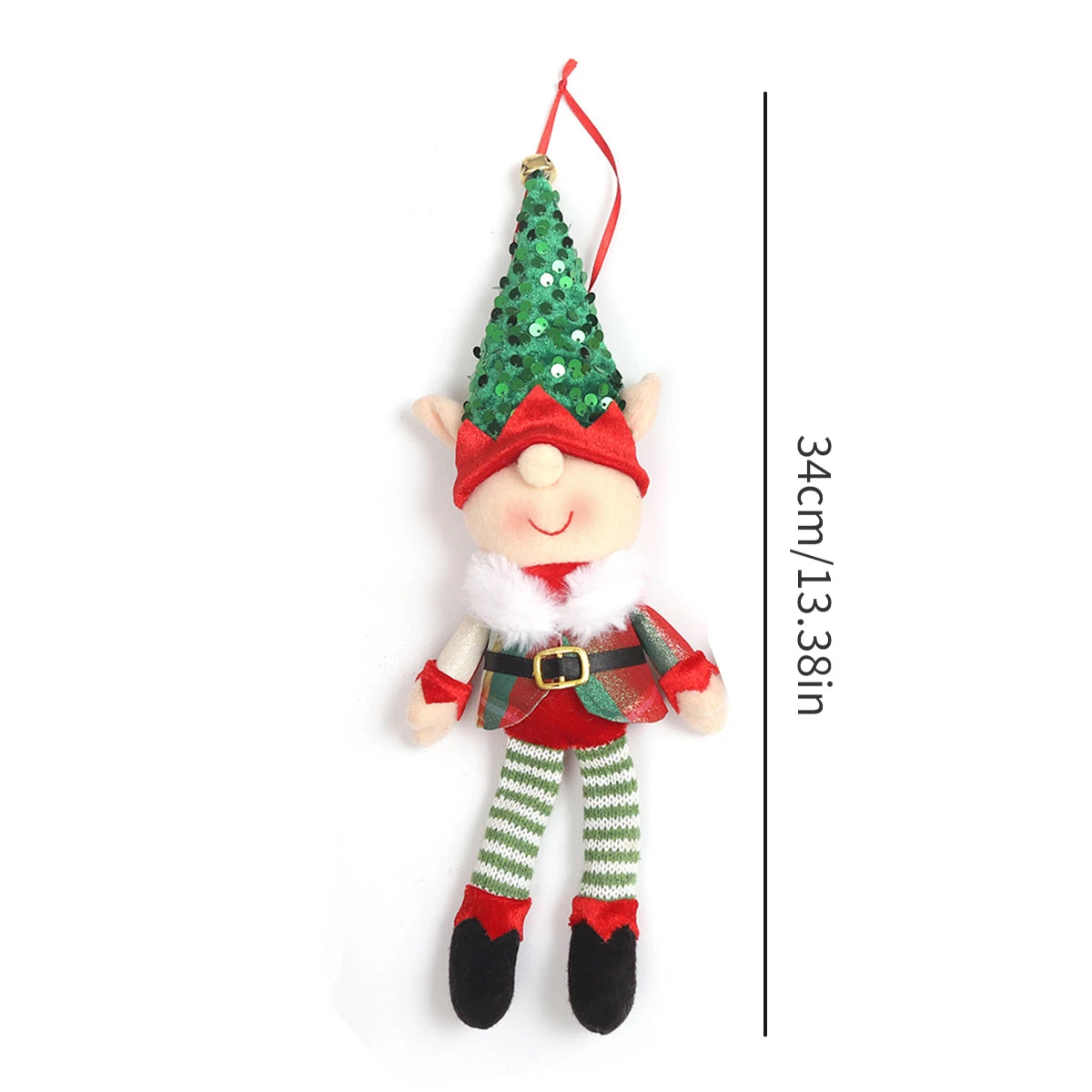 Large size Christmas plush leg elf doll