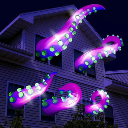 5 Pcs 5 ft Halloween Inflatable Lighted Giant Octopus Tentacle