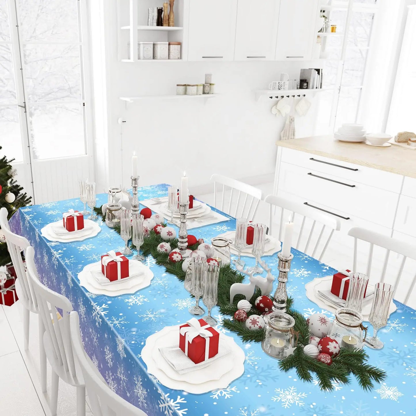 Winter Snowflake Tablecloth Frozen Themed