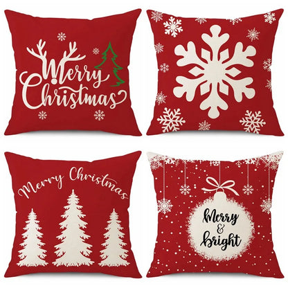45cm Merry Christmas Cushion Cover Pillowcase