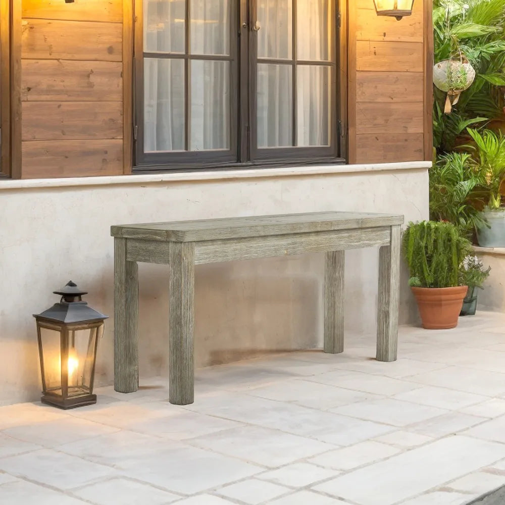 40in Outdoor Wooden Porch Bench